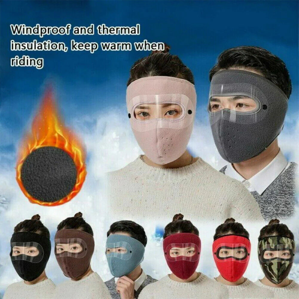 Thermal Fleece Ski Mask with Clear Eye Shield