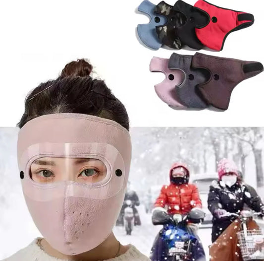 Thermal Fleece Ski Mask with Clear Eye Shield