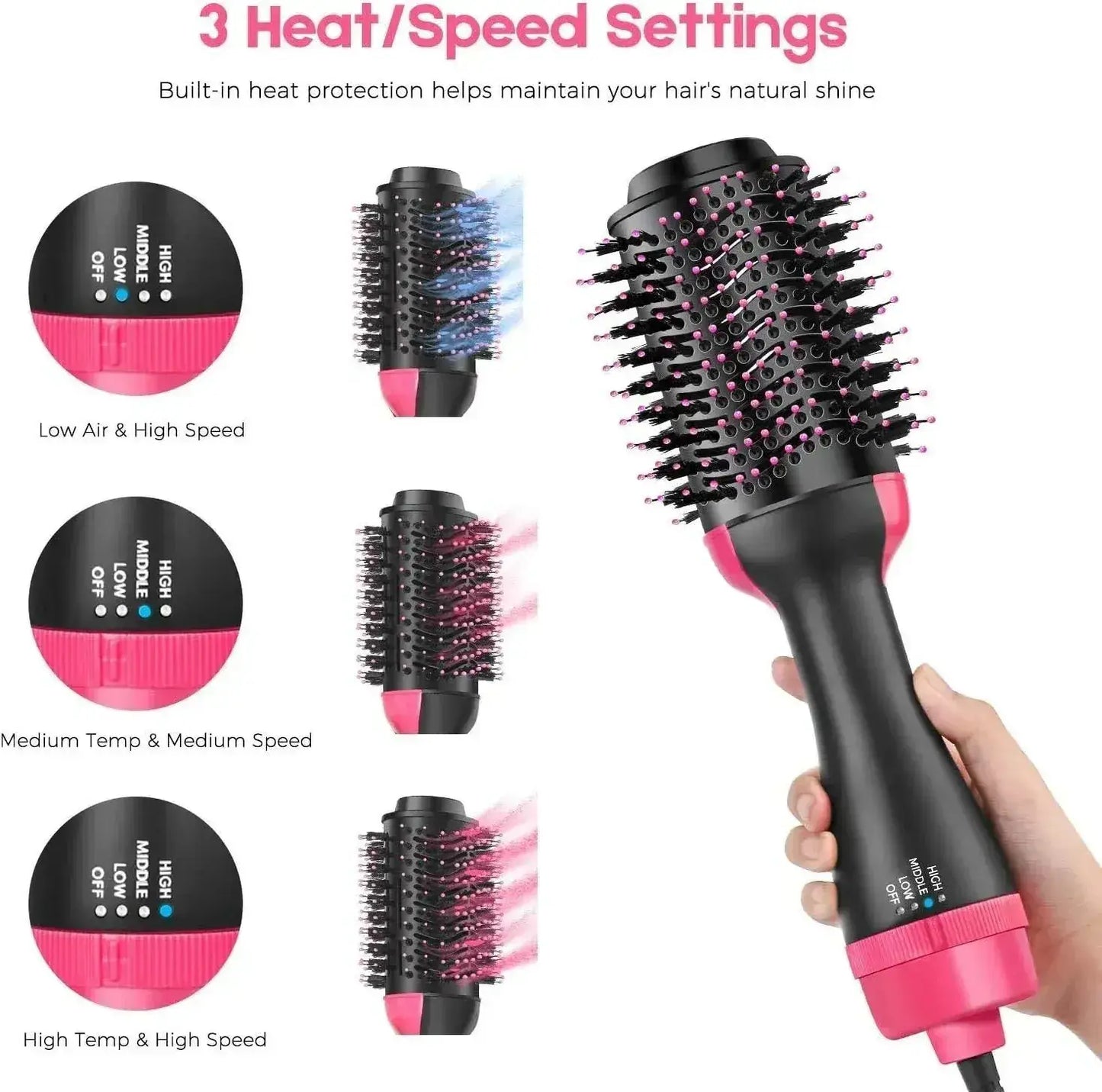3-in-1 Hot Air Styler & Dryer Brush