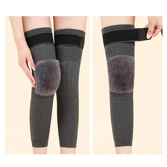 2-Pack Kashmiri Wool Knee Warmers for Winter Comfort